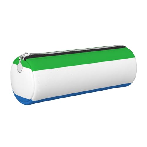 gopoo Sierra Leone Federmäppchen aus Leder, schlankes ästhetisches Lederetui, Schreibwaren-Organizer-Tasche mit tragbarem Metallring, silber, Einheitsgröße, Kartenhalter gopoo Sierra Leone Federmäppchen aus Leder, schlankes ästhetisches Lederetui, Schreibwaren-Organizer-Tasche mit tragbarem Metallring, silber, Einheitsgröße, Kartenhalter von gopoo
