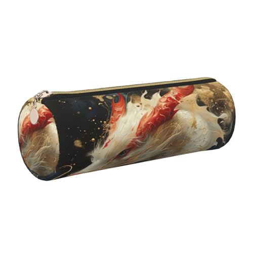 gopoo erythroceratops Leder-Federmäppchen, schlanke ästhetische Ledertasche, Schreibwaren-Organizer-Tasche mit tragbarem Metallring, gold, Einheitsgröße, Kartenhalter gopoo erythroceratops Leder-Federmäppchen, schlanke ästhetische Ledertasche, Schreibwaren-Organizer-Tasche mit tragbarem Metallring, gold, Einheitsgröße, Kartenhalter von gopoo