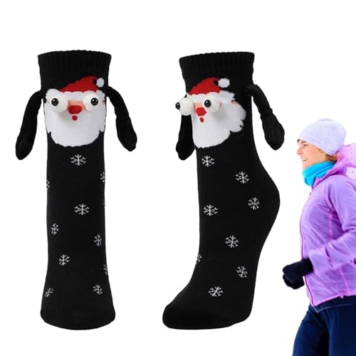 Magnetische Handsocken | Weihnachtsmann 3D-, lustige Magnetsocken, Hände halten | Handhaltesocken in Weihnachtsmannform, Haltehandsocken für Männer, Frauen, Freunde, Paare Gormyel von gormyel