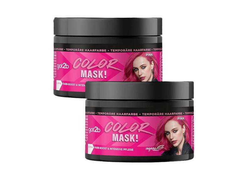 got2b Haarfarbe 2 x Schwarzkopf got2b Color Mask Pink Temporäre Haarfarbe Farb-Boost & von got2b