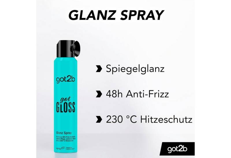 got2b Haarspray Glanz Styling Spray gotGloss 200ml, 1-tlg., bis zu 48h Frizz-Kontrolle von got2b