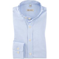 Gottseidank Unifarbenes Trachtenhemd mit Fischgrät-Webmuster in XL von gottseidank