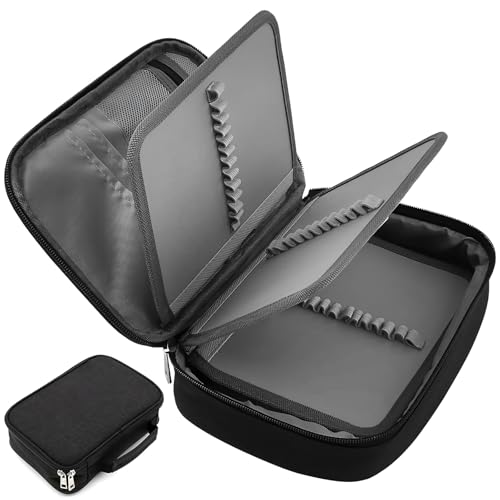 gotyou Federmäppchen mit Reißverschluss,Große Mäppchen Pencil Case Schreibwaren Organizer Erwachsene,Portable Federmappe Etui Stifte Teenagerfeder Mäppchen Unisex für Schule&Büro von gotyou