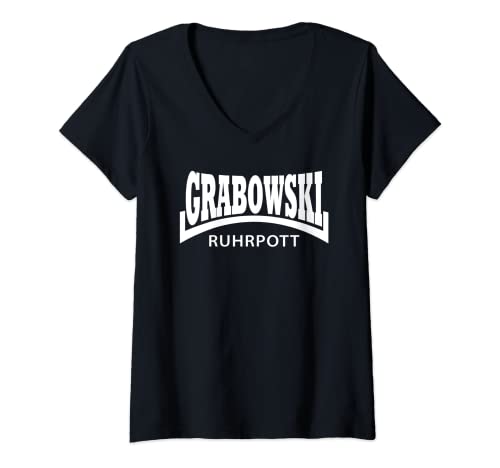 Damen grabowski ruhrpott T-Shirt mit V-Ausschnitt Damen grabowski ruhrpott T-Shirt mit V-Ausschnitt von grabowski ruhrpottclubdeutsch