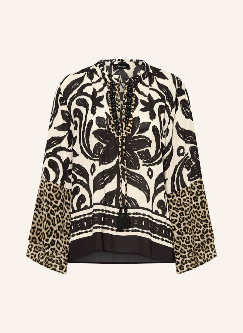 Grace Blusenshirt Mit Schmucksteinen schwarz von grace