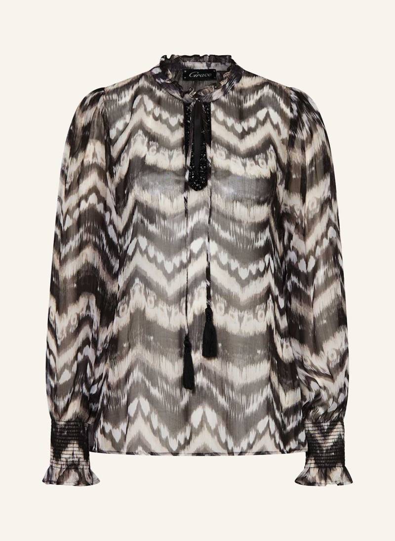 Grace Blusenshirt Mit Schmucksteinen schwarz von grace