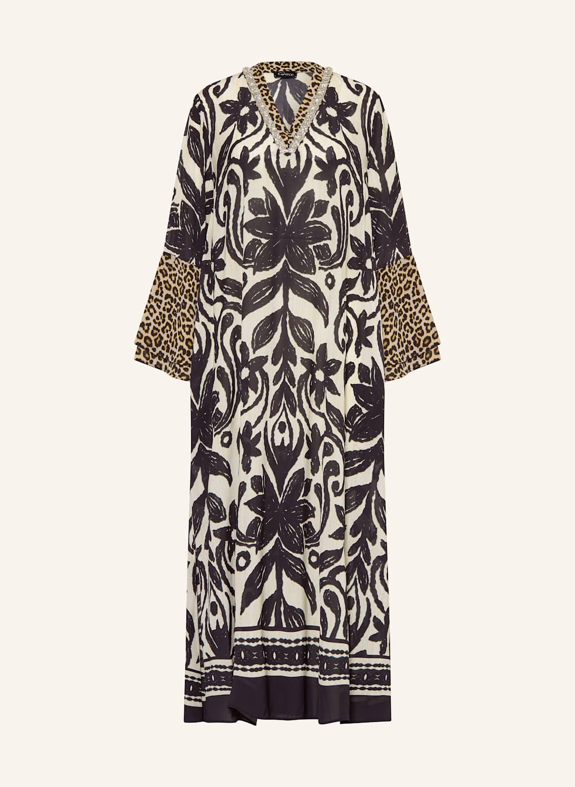 Grace Kleid Aus Satin Mit Schmucksteinen schwarz von grace