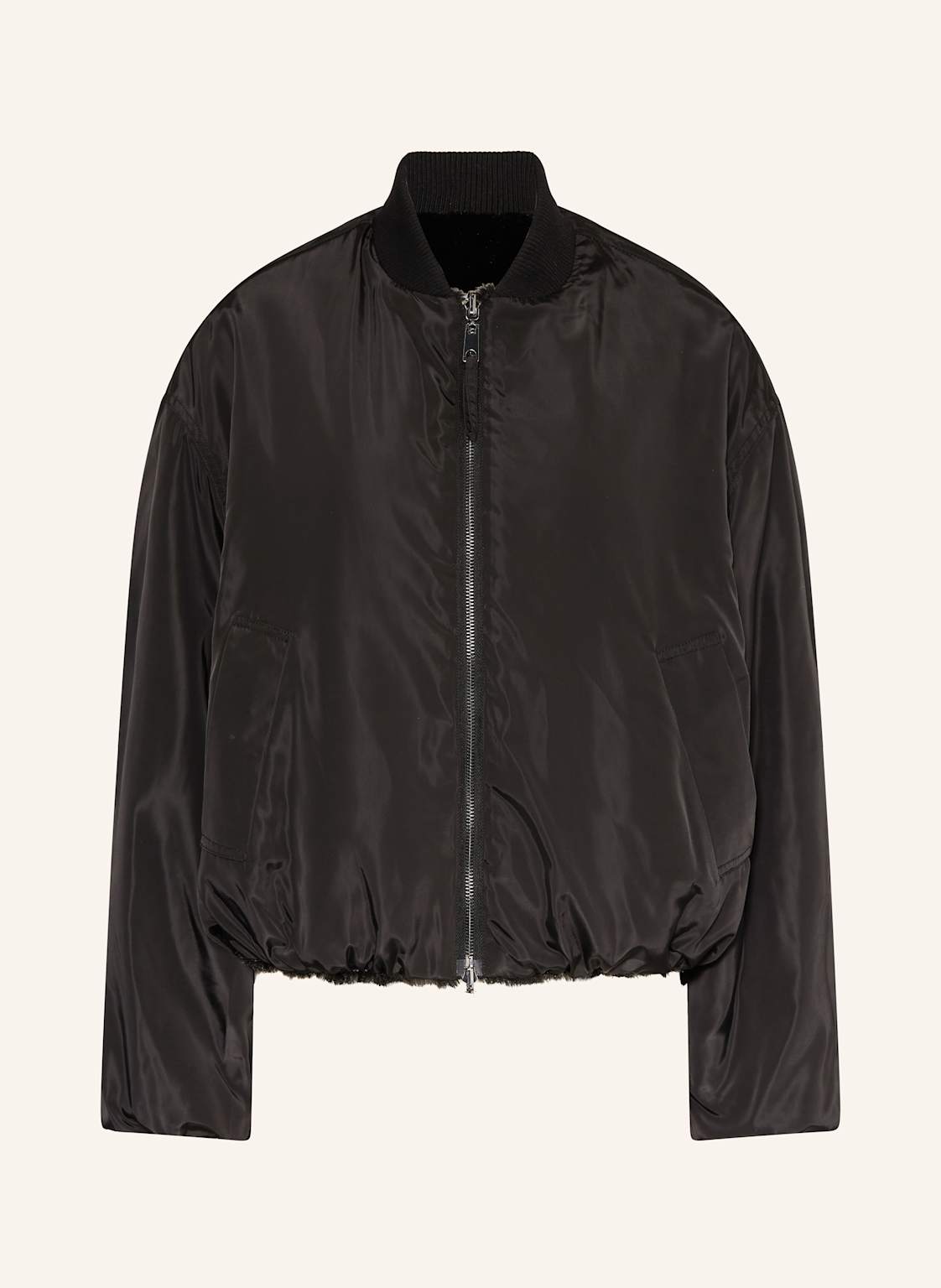 Grace Kunstpelz-Blouson Zum Wenden schwarz von grace