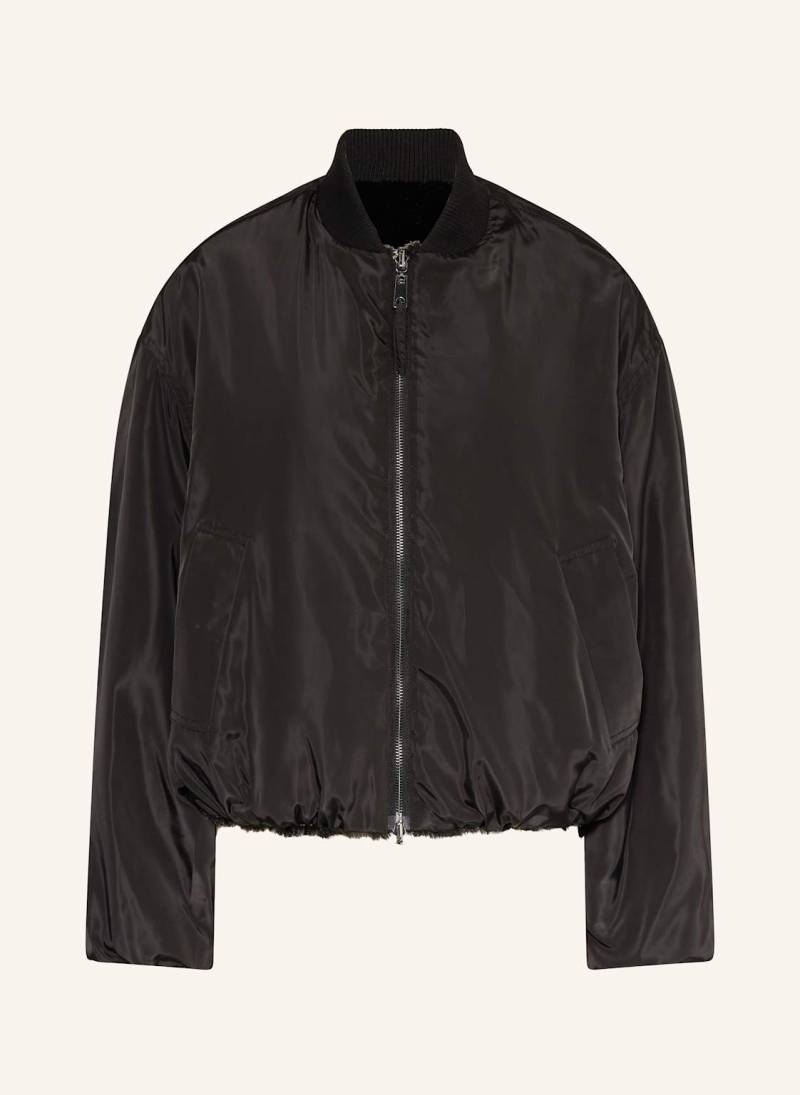 Grace Kunstpelz-Blouson Zum Wenden schwarz von grace