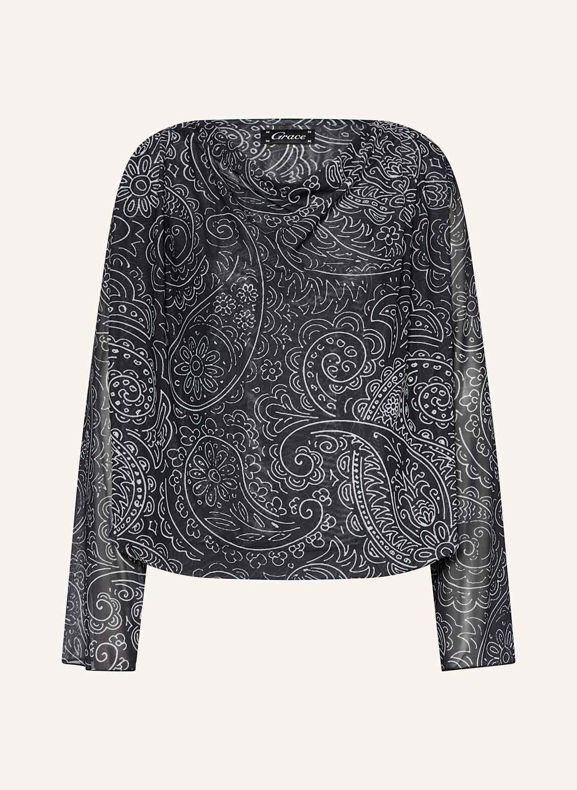 Grace Longsleeve Aus Mesh schwarz von grace