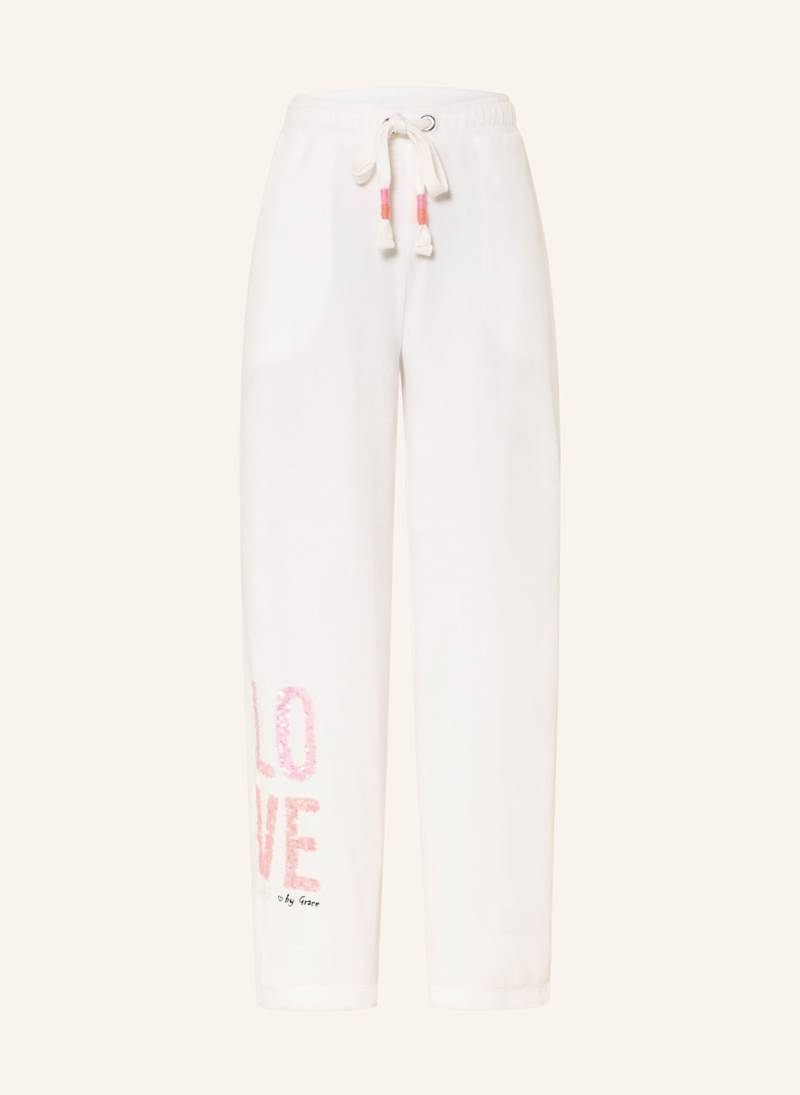 Grace Nickihose Mit Pailletten weiss von grace