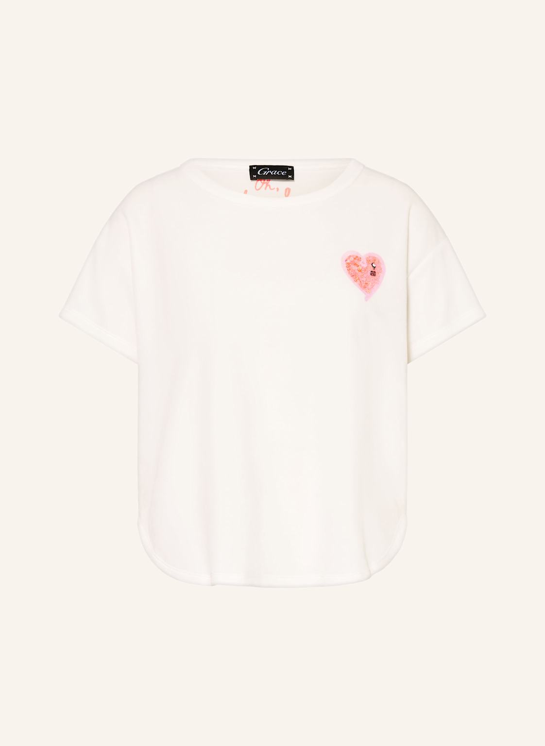 Grace Nickishirt Mit Pailletten weiss von grace