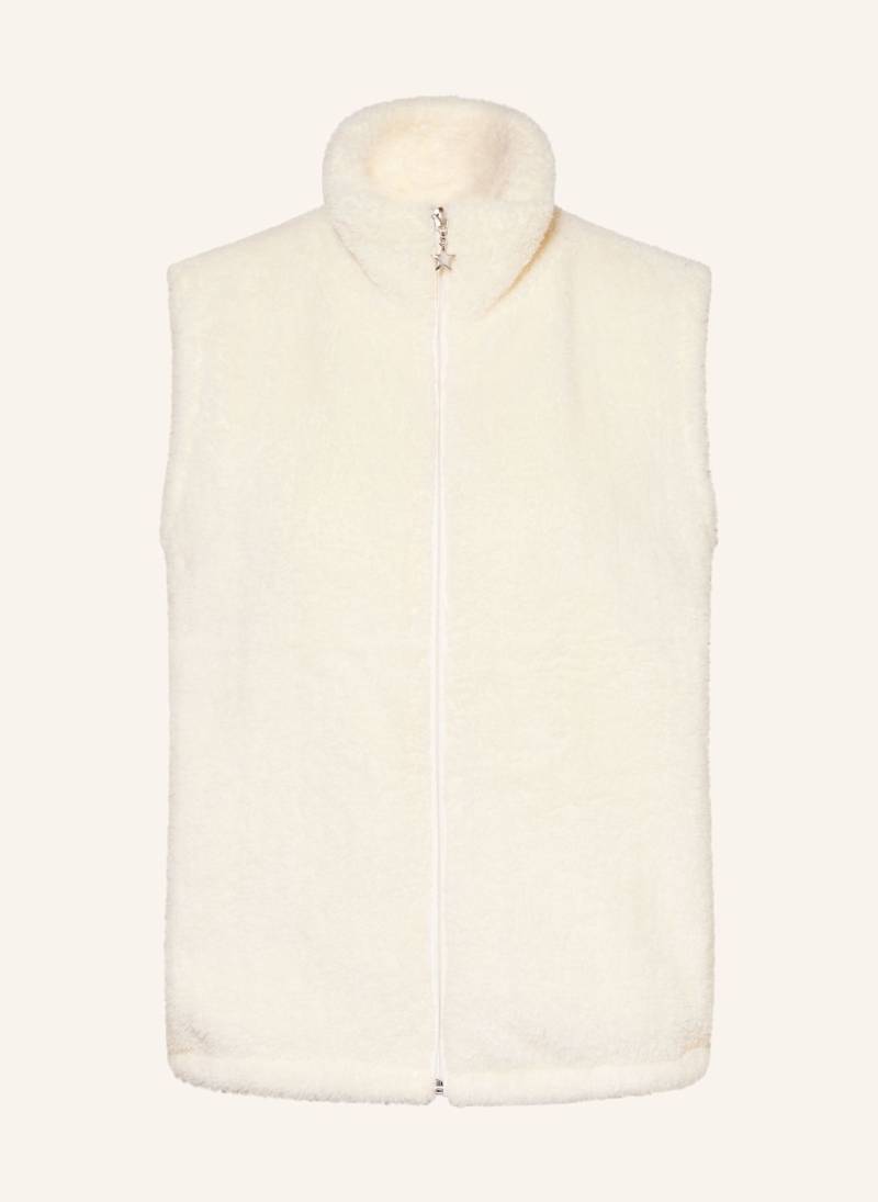 Grace Teddyfell-Weste Mit Pailletten weiss von grace