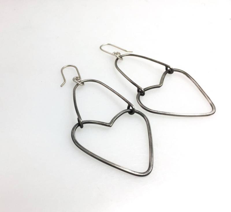Große Herz Ohrringe Große Herz Ohrringe von gracehoganjewelry