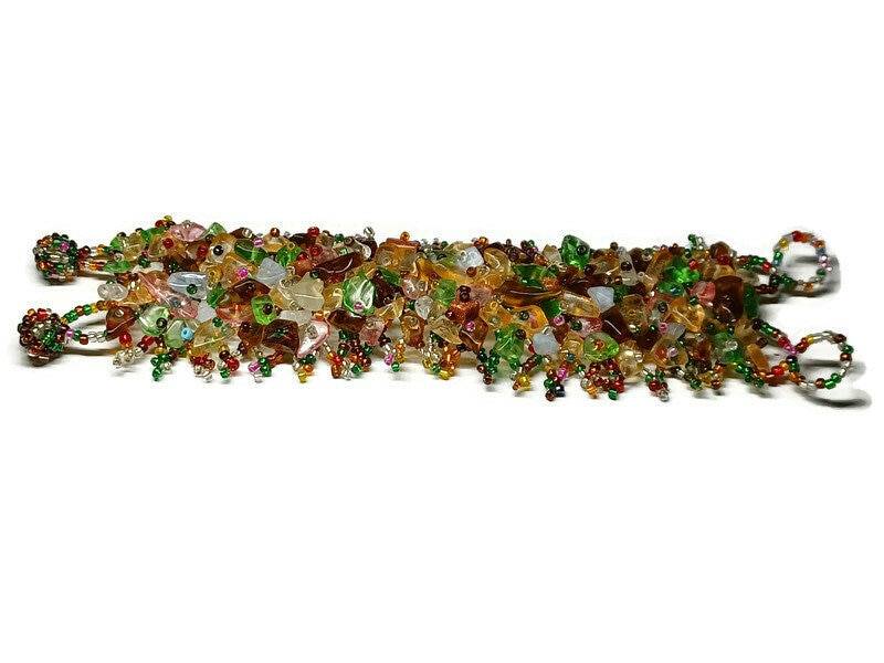 Vtg 80Er Handgemachtes Halbedelstein Armband von graceltd