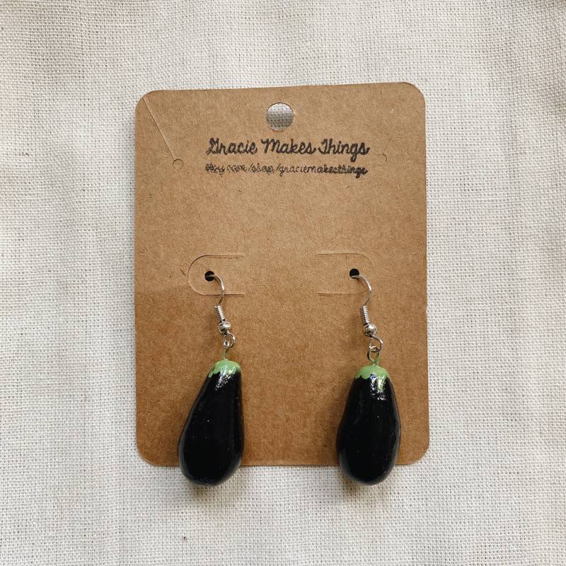 Aubergine One On Me Ohrringe von graciemakesthings