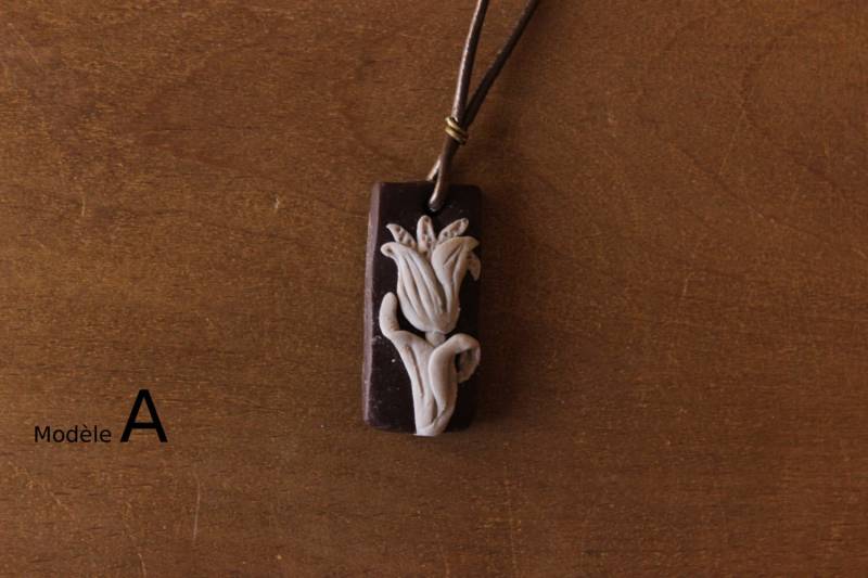 Blume Jugendstil Anhänger Halskette von gracyloufribush