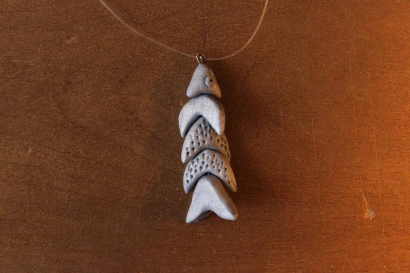 Fisch Anhänger Chevron - Silber Für von gracyloufribush