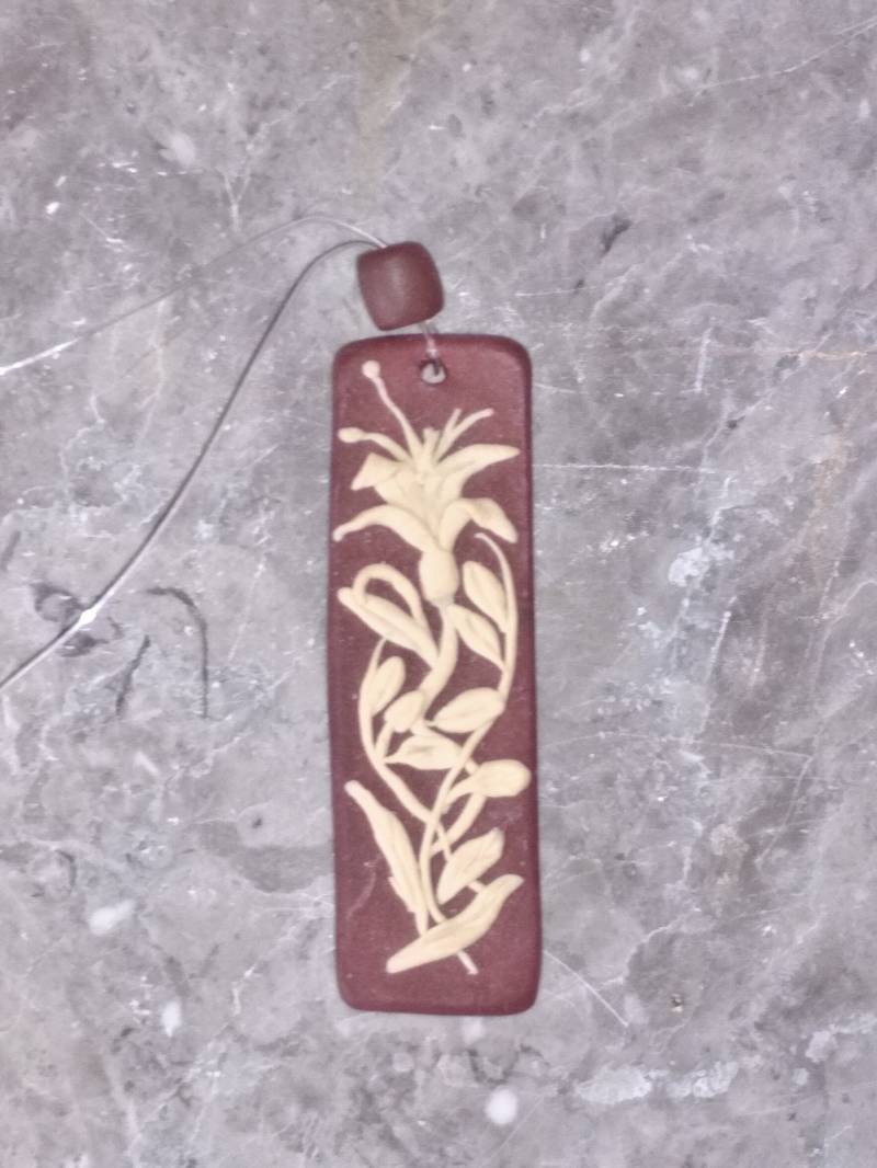 Halskette Anhänger Fleur Jugendstil Rechteckigen - Blume Art Neue Rechteckig Während von gracyloufribush