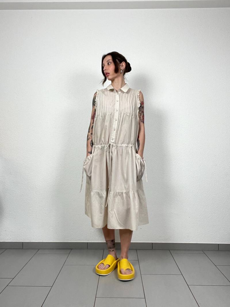 Vintage Burberry Ärmelloses Kleid Mit Taschen von grapesvintageCH