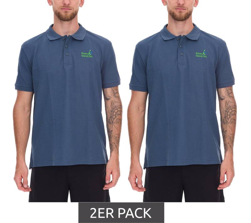 2er Sparpack green SYLT Herren Polo-Shirt Slim Fit Baumwoll-Shirt Kurzarm-Shirt Basic-Shirt 0100-009 Blau 2er Sparpack green SYLT Herren Polo-Shirt Slim Fit Baumwoll-Shirt Kurzarm-Shirt Basic-Shirt 0100-009 Blau von green SYLT