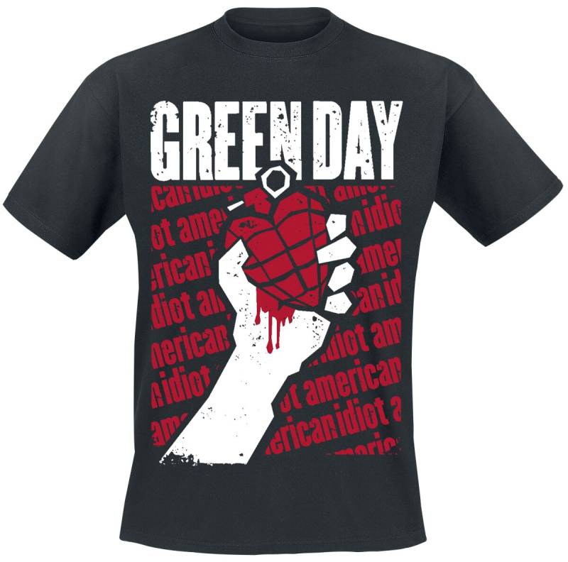 Green Day T-Shirt - Diagonal Printed - M bis XXL - für Männer - Größe XL - schwarz  - Lizenziertes Merchandise! von green day