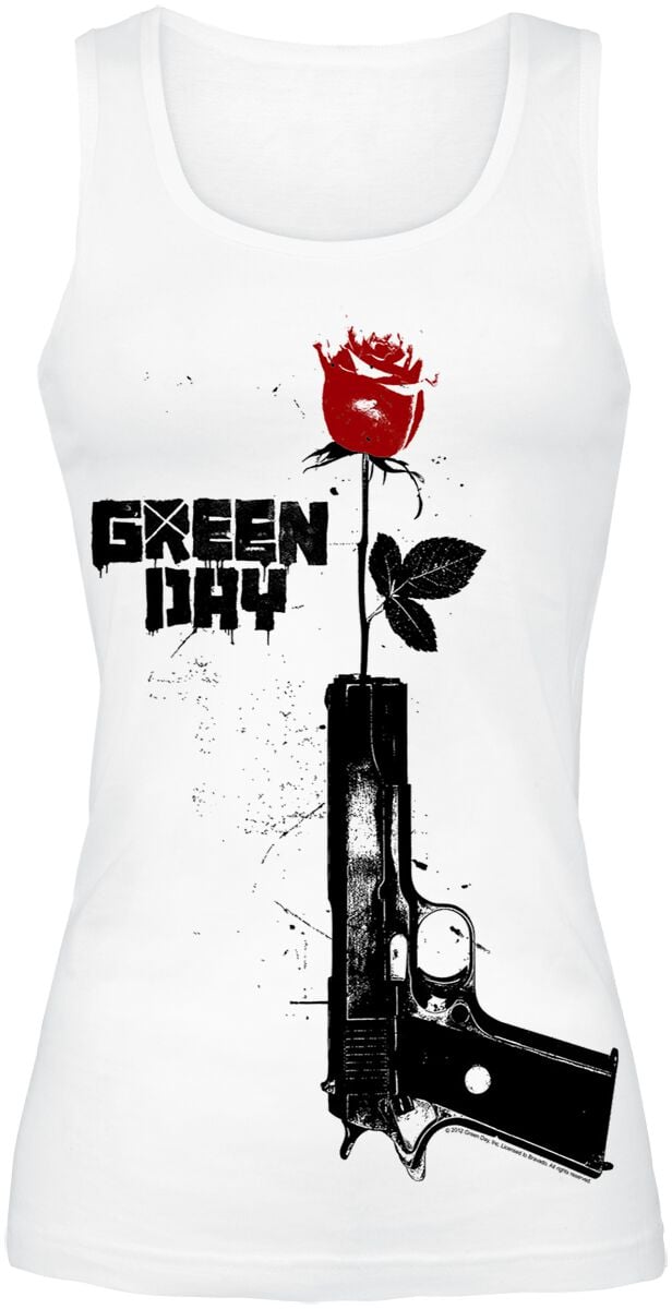 Green Day Top - Progression - M bis L - für Damen - Größe L - weiß  - EMP exklusives Merchandise! von green day
