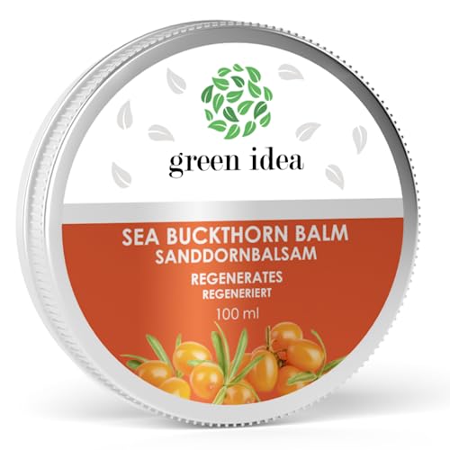 GREEN IDEA - SANDDORN Handcreme Naturkosmetik Körperlotion - Feuchtigkeitscreme - intensiver Schutz für Haut und Nagelbett - regenerierende und beruhigende Wirkung 100 ml von green idea