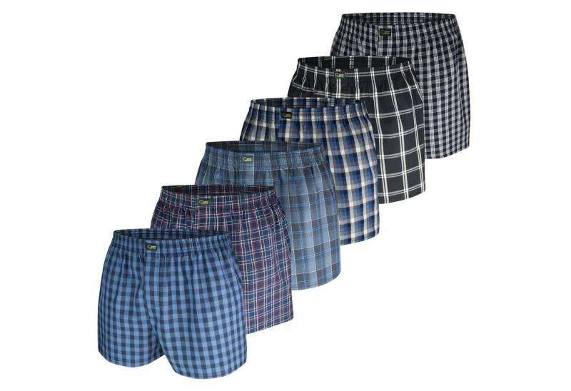 green panther Webboxer Basic (6er Set, 6-St., 6er Set) hautfreundlich und strapazierfähig, kariert im 6er Pack von green panther