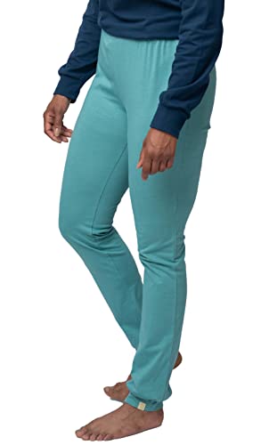 greenjama Damen Hose mit Woll-Anteil, GOTS-Zertifiziert Pyjamaunterteil, Topaz, 36 von greenjama