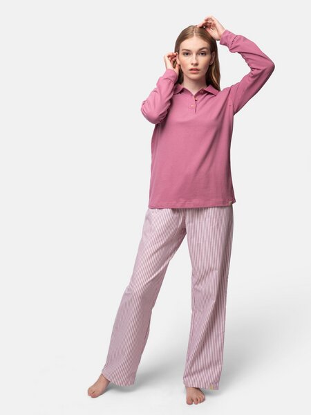 greenjama Damen Langarm-Shirt mit Polo-Kragen, GOTS-zertifiziert von greenjama