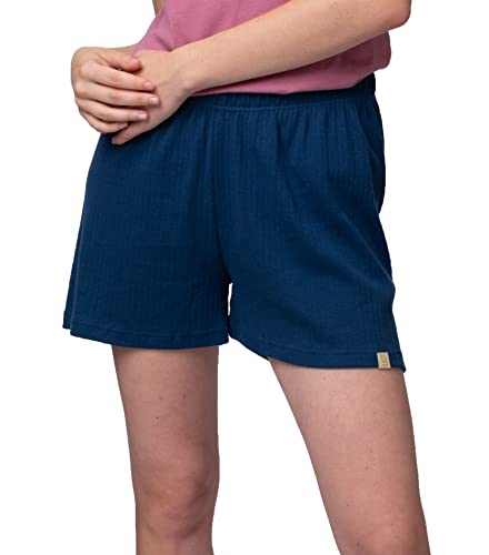 greenjama Damen Short aus Derby-Rib, GOTS-Zertifiziert Pyjamaunterteil, Ultramarin, 36 greenjama Damen Short aus Derby-Rib, GOTS-Zertifiziert Pyjamaunterteil, Ultramarin, 36 von greenjama