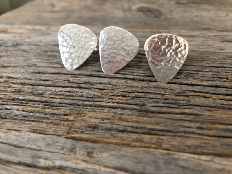 Plektrum Manschettenknöpfe & Krawattennadel Set Aus Sterlingsilber von greenleafpickcompany