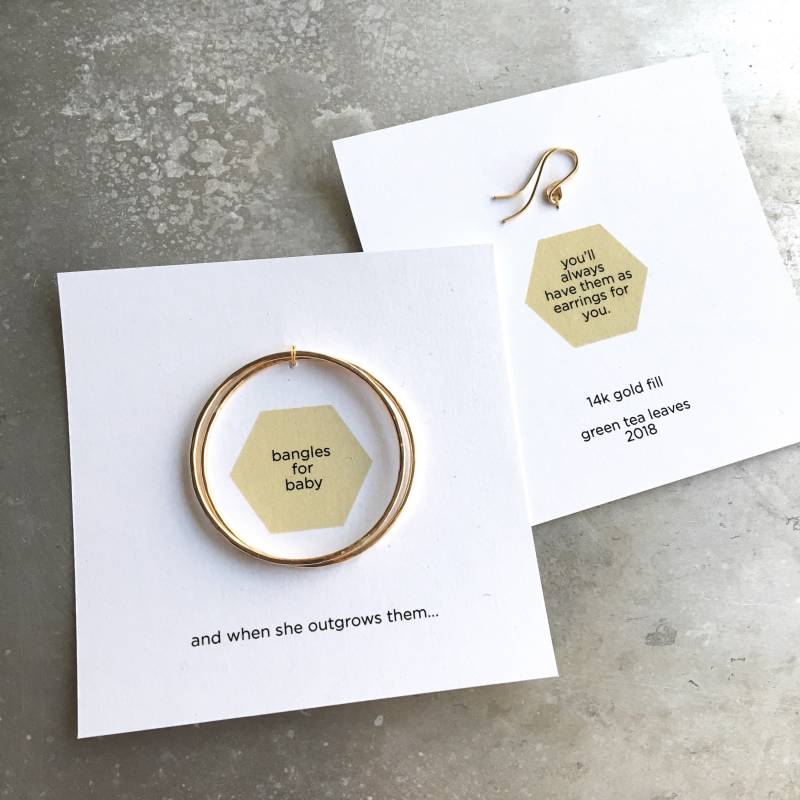 Baby Armreif + Ohrringe Im Set Baby Armreif + Ohrringe Im Set von greentealeavesdesign