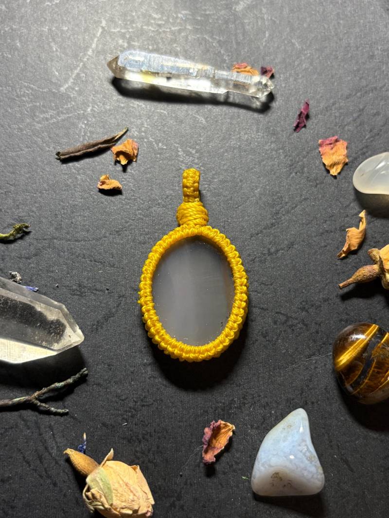 Achat Makramee Angänger Kette Achat Makramee Angänger Kette von greenwanderermacrame