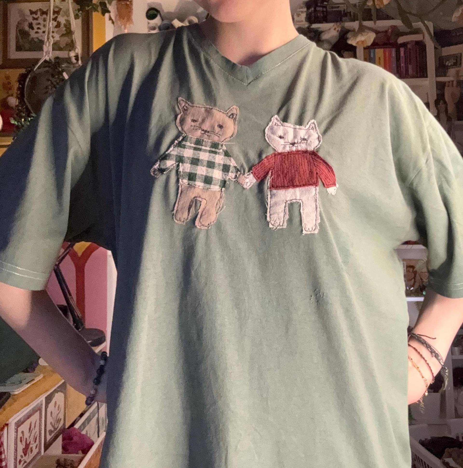 T-Shirt Katzenpärchen von gretchensspace