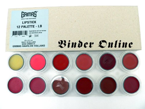 Lippenstift Palette mit 12 Farben LF von GRIMAS