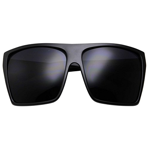 grinderPUNCH All Black Limo Dark Rechteckige Mob-Sonnenbrille in Übergröße mit flachem Oberteil grinderPUNCH All Black Limo Dark Rechteckige Mob-Sonnenbrille in Übergröße mit flachem Oberteil von grinderPUNCH