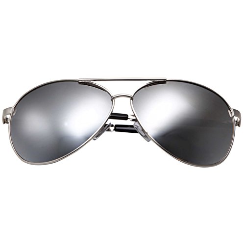 grinderPUNCH Big XL Wide Frame Extra große Pilotensonnenbrille Oversized 148 mm Silber verspiegelt von grinderPUNCH