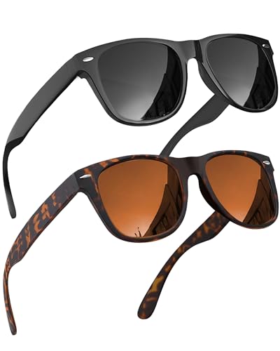 grinderPUNCH Polarisierte Sonnenbrillen, ideal zum Autofahren, 2er-Pack, schwarz und schildpatt grinderPUNCH Polarisierte Sonnenbrillen, ideal zum Autofahren, 2er-Pack, schwarz und schildpatt von grinderPUNCH