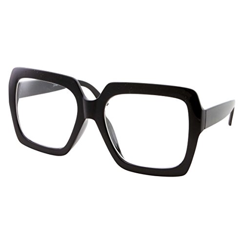 grinderPUNCH XL Schwarze, dicke, quadratische, übergroße Brille mit klaren Gläsern – Herren- und Damenkostüm oder Mode – Schwarz grinderPUNCH XL Schwarze, dicke, quadratische, übergroße Brille mit klaren Gläsern – Herren- und Damenkostüm oder Mode – Schwarz von grinderPUNCH
