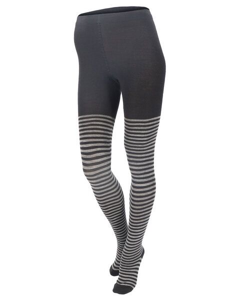 grödo Damen Strumpfhose Ringel kbT Wolle Bio Baumwolle Elasthan von grödo