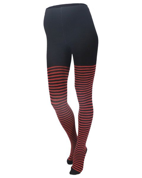 grödo Damen Strumpfhose Ringel kbT Wolle Bio Baumwolle Elasthan von grödo