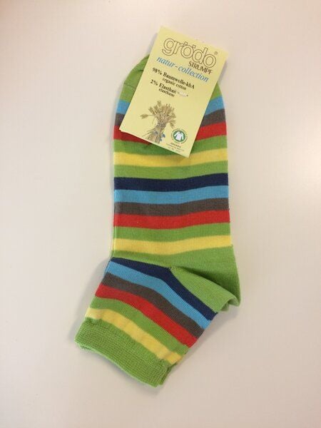 grödo Kurzschaftsöckchen Sneaker Ringel m. Biobaumwolle 32173 bunt von grödo