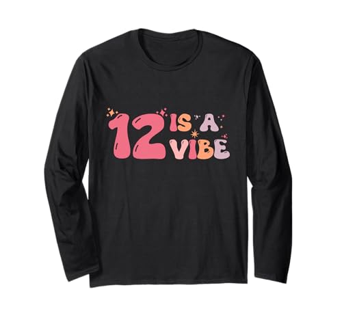 12 is A Vibe Kids - 12. Geburtstag Zwölf Groovy Boho Hippie Langarmshirt 12 is A Vibe Kids - 12. Geburtstag Zwölf Groovy Boho Hippie Langarmshirt von groovy birthday shirt