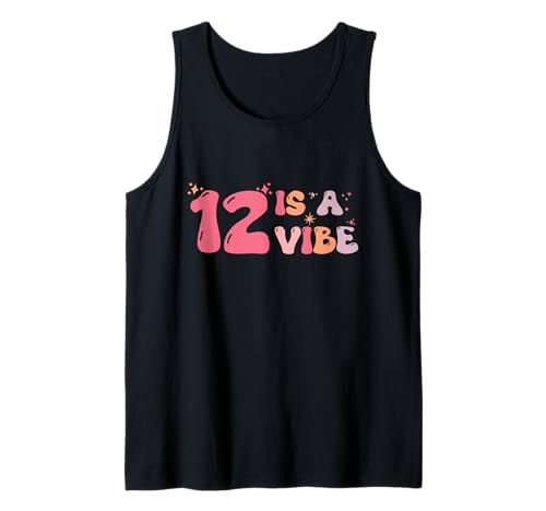 12 is A Vibe Kids - 12. Geburtstag Zwölf Groovy Boho Hippie Tank Top 12 is A Vibe Kids - 12. Geburtstag Zwölf Groovy Boho Hippie Tank Top von groovy birthday shirt