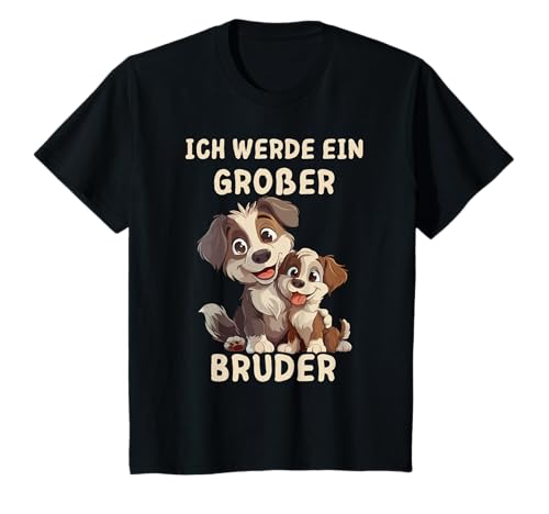 Ich werde großer Bruder Hunde Baby und Kind T-Shirt von großer Bruder Geschwister Geschenkidee