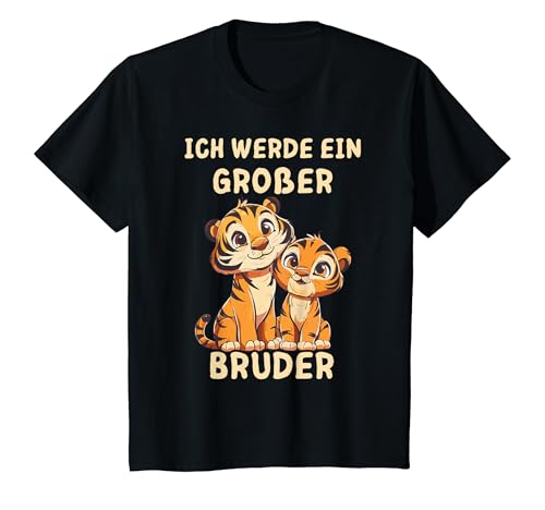 Kinder Ich werde großer Bruder Tiger Baby und Kind T-Shirt von großer Bruder Geschwister Geschenkidee