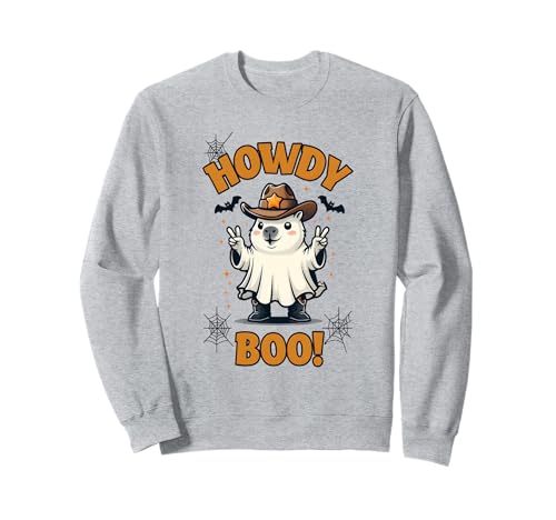 Halloween Kinder Cowboy Capybara Sweatshirt von gruselig Geister Grusel Geschenkidee