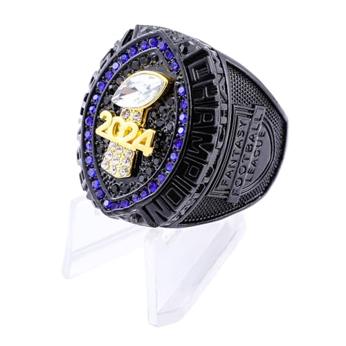 guancrown 2024 Fantasy Football Championship Trophy Ring Award Preis Sportsieger FFL Champion Ring, 42, Zink, Schwarzer Diamant guancrown 2024 Fantasy Football Championship Trophy Ring Award Preis Sportsieger FFL Champion Ring, 42, Zink, Schwarzer Diamant von guancrown